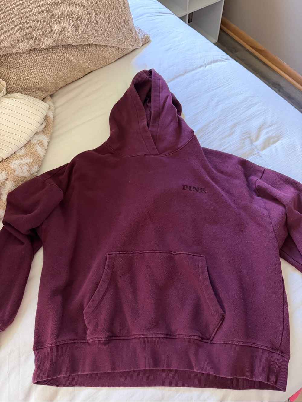 PINK Victoria's Secret Maroon Pullover Hoodie